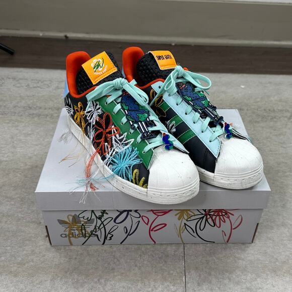 adidas Other - Vintage Y2K Adidas Superstar Low Top Shoes Mens 10 Wotherspoon Black